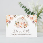 Herfst Vloerpompoen Baby Luieraffle Informatiekaartje (Staand voorkant)