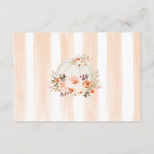 Herfst Vloerpompoen Baby Luieraffle Informatiekaartje (Achterkant)