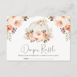 Herfst Vloerpompoen Baby Luieraffle Informatiekaartje