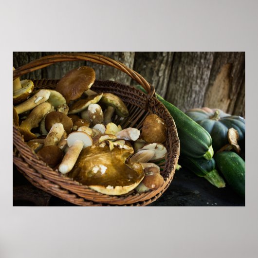Herfst voedsel stilleven poster print (Voorkant)
