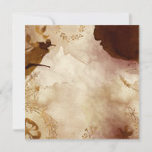 Herfst Voel Elegant Bloemen Vierkante Bruiloft Kaart (Achterkant)