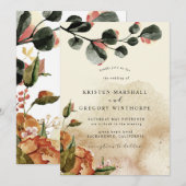 herfst voel elegant floral Weddenschap Kaart (Voorkant / Achterkant)