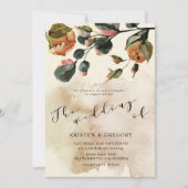 herfst voel elegant floral Weddenschap Kaart (Voorkant)