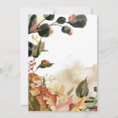 herfst voel elegant floral Weddenschap Kaart (Achterkant)