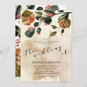 herfst voel elegant floral Weddenschap Kaart (Voorkant / Achterkant)