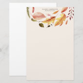 herfst voel elegant flormonogram briefpapier (Voorkant / Achterkant)