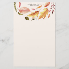 herfst voel elegant flormonogram briefpapier