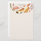 herfst voel elegant flormonogram briefpapier (Voorkant / Achterkant)