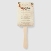 Herfst voelen bruiloft programma handwaaier (Achterkant)