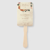 Herfst voelen bruiloft programma handwaaier (Voorkant)