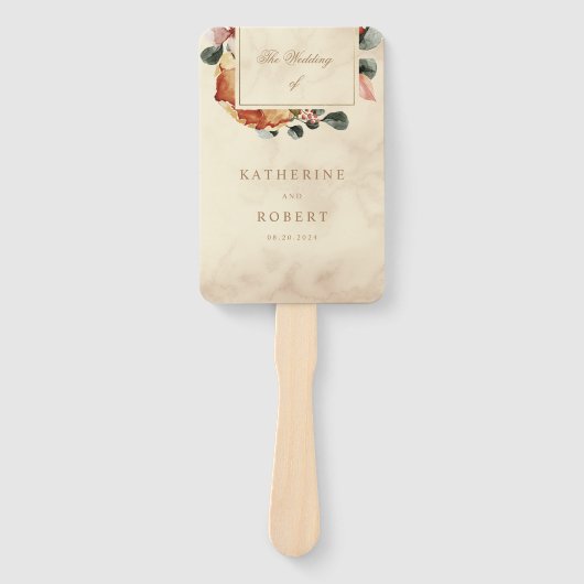 Herfst voelen bruiloft programma handwaaier (Voorkant)