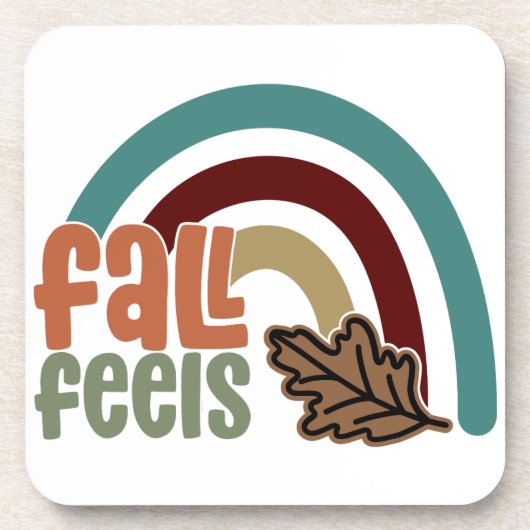 HERFST VOELT herfstregenboog Bier Onderzetter (Voorkant)