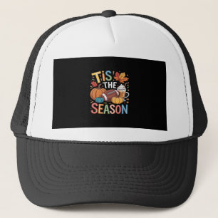 Herfst Voetbal Herfst Pompoen Koffie Liefhebber Trucker Pet