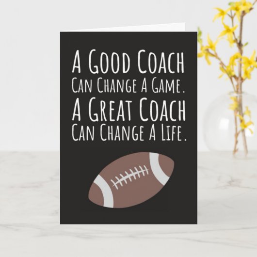 Herfst Voetbal Kaarten Bedankt Coach Van Het Team (Gele Bloem)