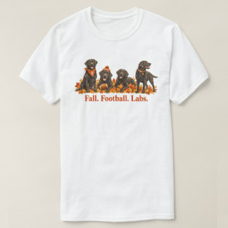 Herfst Voetbal Labs Herfst Zwarte Lab Hond Humor H T-shirt