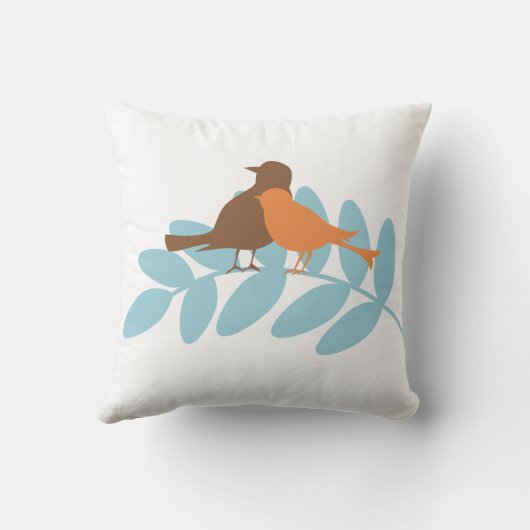 Herfst vogels kussen (Achterkant)