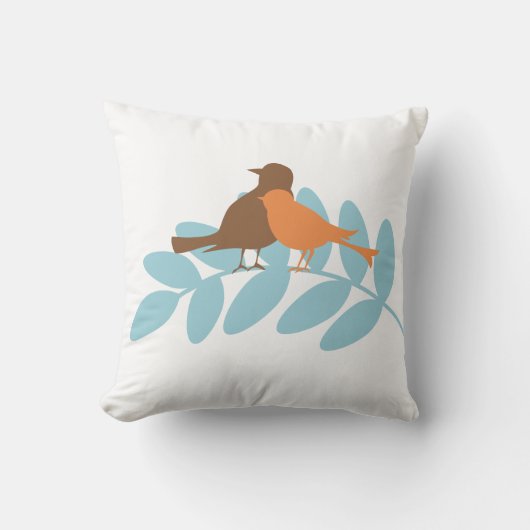 Herfst vogels kussen (Voorkant)