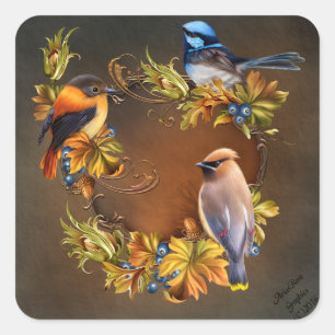 Herfst Vogels Stickers