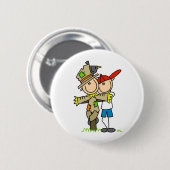 Herfst Vogelverschrikker Ronde Button 5,7 Cm (Voorkant /achterkant)