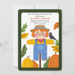 Herfst Vogelverschrikker Uitnodiging
