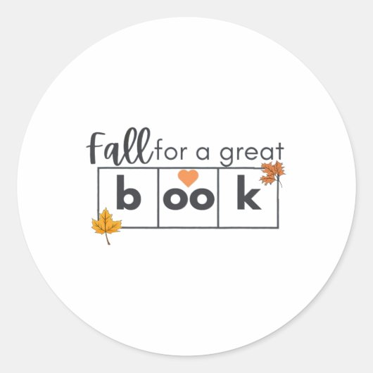 Herfst voor een geweldig boek lezen Interventionis Ronde Sticker (Voorkant)