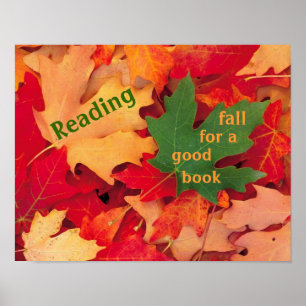 Herfst voor een goed Poster voor het lezen van boe