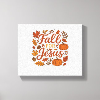 Herfst voor Jesus Autumn Pumpkin Christelijk Faith Canvas Afdruk