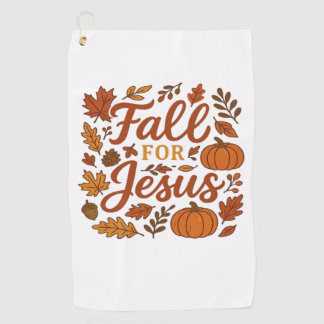 Herfst voor Jesus Autumn Pumpkin Christelijk Faith Golfhanddoek