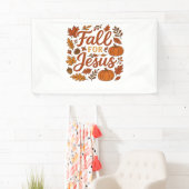 Herfst voor Jesus Autumn Pumpkin Christelijk Faith Spandoek (Insitu)