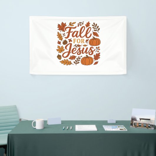 Herfst voor Jesus Autumn Pumpkin Christelijk Faith Spandoek (Beurs)