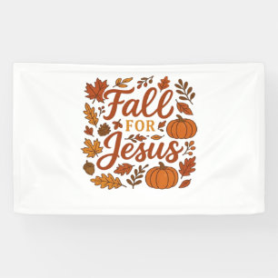 Herfst voor Jesus Autumn Pumpkin Christelijk Faith Spandoek