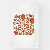 Herfst voor Jesus Autumn Pumpkin Christelijk Faith Spandoek (Verticaal)