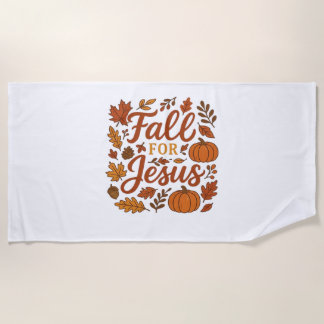 Herfst voor Jesus Autumn Pumpkin Christelijk Faith Strandlaken
