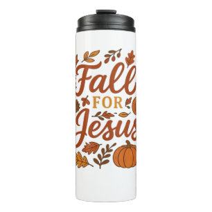 Herfst voor Jesus Autumn Pumpkin Christelijk Faith Thermosbeker