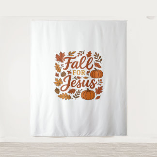 Herfst voor Jesus Autumn Pumpkin Christelijk Faith Wandkleed