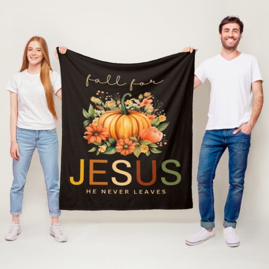 Herfst voor Jezus die hij nooit verlaat Fleece Deken (In situ)