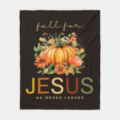 Herfst voor Jezus die hij nooit verlaat Fleece Deken (Voorkant)