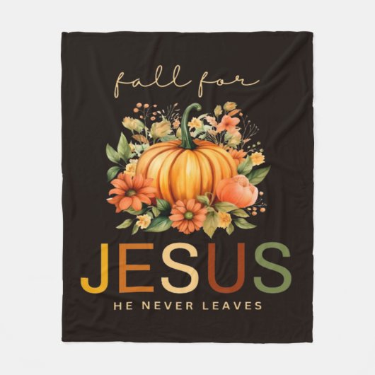 Herfst voor Jezus die hij nooit verlaat Fleece Deken (Voorkant)