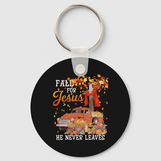 Herfst voor Jezus die hij nooit verlaat - kruisjez Sleutelhanger (Voorkant)