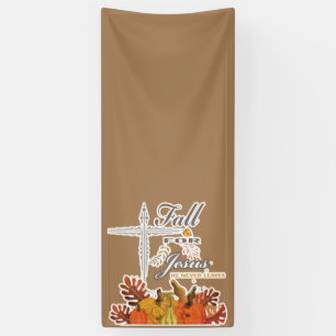 Herfst voor Jezus die hij nooit verlaat.  Spandoek