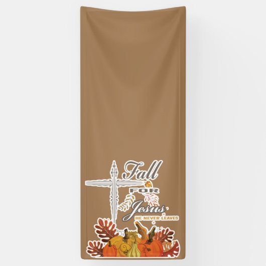 Herfst voor Jezus die hij nooit verlaat.  Spandoek (Verticaal)