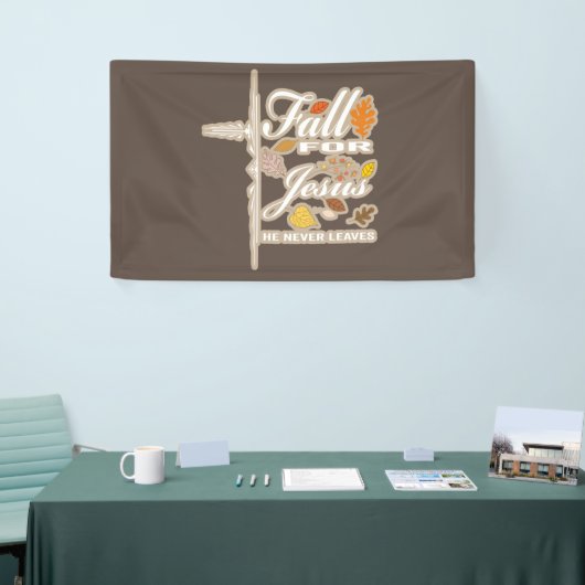 Herfst voor Jezus die hij nooit verlaat Spandoek (Beurs)