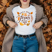 Herfst voor Jezus die Hij nooit verlaat, Thanksgiv T-shirt