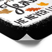 Herfst voor Jezus Hij laat nooit Christelijk achte Poster (Hoek)