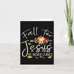 Herfst voor Jezus Hij laat nooit Christelijk geloo Kaart