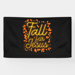 Herfst voor Jezus Hij laat nooit Christelijk geloo Spandoek