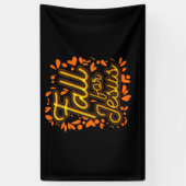 Herfst voor Jezus Hij laat nooit Christelijk geloo Spandoek (Verticaal)