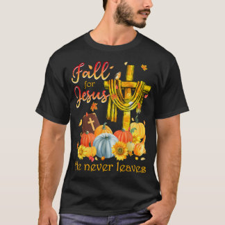 Herfst voor Jezus Hij laat nooit Christelijke Fait T-shirt