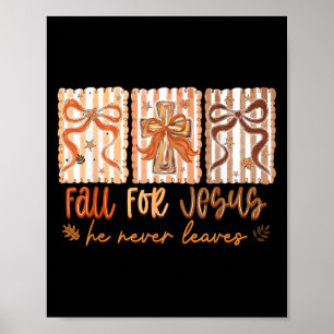 Herfst voor Jezus Hij laat nooit Christelijke Than Poster