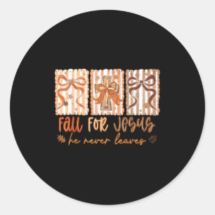 Herfst voor Jezus Hij laat nooit Christelijke Than Ronde Sticker